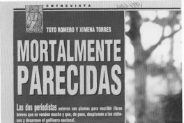 Mortalmente parecidas  [artículo] Antonio Martínez.