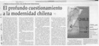 El Profundo cuestionamiento a la modernidad chilena  [artículo].