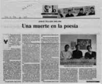 Una muerte en la poesía  [artículo] Fernando Quilodrán.
