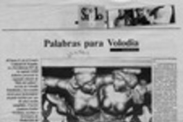 Palabras para Volodia  [artículo] Graciela Alvarez.