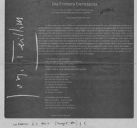 Una frontera entristecida  [artículo] Rafael Pastor Besoaín.