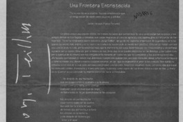 Una frontera entristecida  [artículo] Rafael Pastor Besoaín.