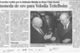 Una moneda de oro para Volodia Teitelboim  [artículo] Loreto Novoa.