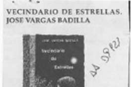 Vecindario de estrellas, José Vargas Badilla  [artículo].