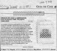 Historia de amor y adolescencia  [artículo] Lilioska Yankovic.