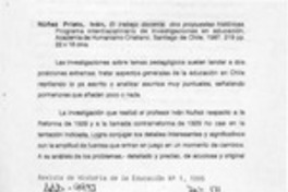 El trabajo docente, dos propuestas históricas  [artículo] Marciano Barrios Valdés.