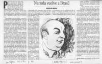 Neruda vuelve a Brasil  [artículo] Heraldo Muñoz.