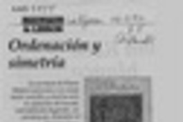 Ordenación y simetría  [artículo] Patricia Espinosa.