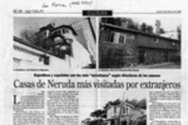 Casas de Neruda más visitadas por extranjeros  [artículo].