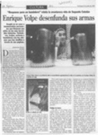 Enrique Volpe desenfunda sus armas  [artículo] Alejandra Rivera.