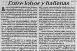 Entre lobos y ballenas  [artículo] Ramón Díaz Eterovic.