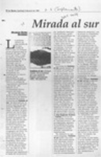 Mirada al sur  [artículo] Mauricio Ostria González.