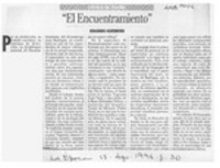 El encuentramiento  [artículo] Eduardo Guerrero.