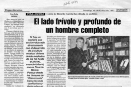 El lado frívolo y profundo de un hombre completo  [artículo] Grace Dunlop.