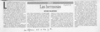 Las hermosas  [artículo] Arturo Volantines.