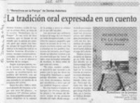 La Tradición oral expresada en un cuento  [artículo].