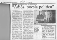 "Adiós, poesía política"  [artículo].