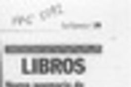 Nuevo poemario de Marisol Baeza  [artículo].