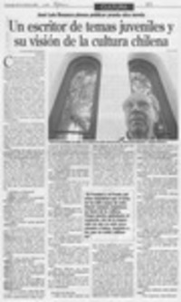 Un escritor de temas juveniles y su visión de la cutura chilena