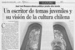 Un escritor de temas juveniles y su visión de la cutura chilena
