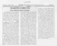Martes líricos
