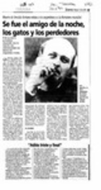 Se fue el amigo de la noche, los gatos y los perdedores  [artículo].