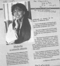 Malucha a corazón abierto  [artículo].