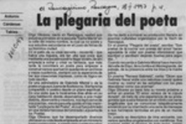 La plegaria del poeta  [artículo] Antonio Cárdenas Tabies.