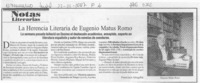 La herencia literaria de Eugenio Matus Romo  [artículo] Francisca Abogabir.