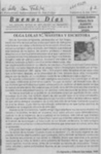 Olga Lolas N., maestra y escritora  [artículo] Hermelo Arabena Williams.