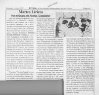 Martes líricos  [artículo].
