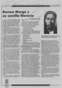 Romeo Murga y su semilla literaria  [artículo] Eduardo Aramburú García.