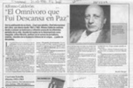 "El omnívoro que fui descansa en paz"  [artículo] Beatriz Berger.