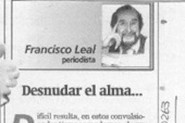 Desnudar el alma --