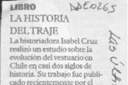 La Historia del traje  [artículo].