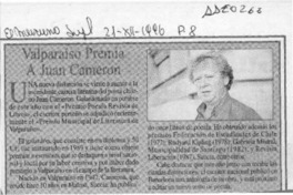 Valparaíso premia a Juan Cameron