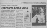 Optimismo hecho verso  [artículo] Claudia Sánchez R.
