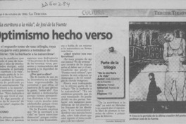 Optimismo hecho verso  [artículo] Claudia Sánchez R.