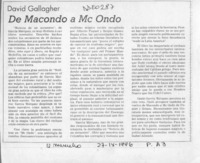 De Macondo a Mc Ondo  [artículo] David Gallagher.