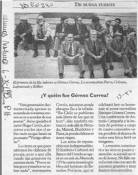 Y quién fue Gómez Correa?  [artículo].