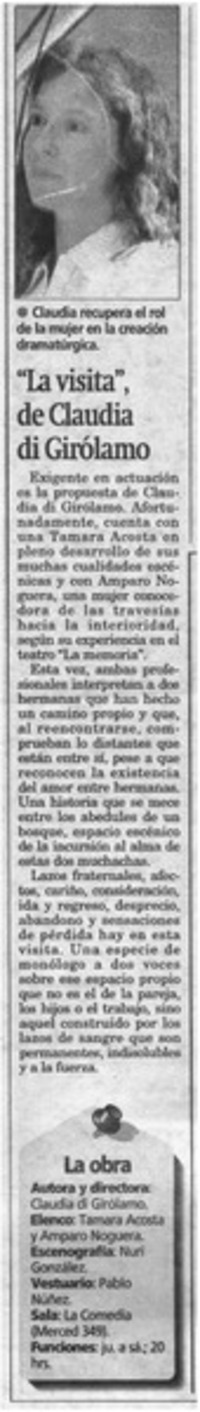 "La Visita", de Claudia di Girolamo