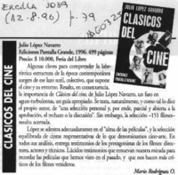 Clásicos del cine  [artículo] Mario Rodríguez O.