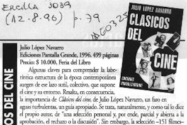 Clásicos del cine  [artículo] Mario Rodríguez O.