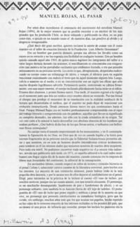 Manuel Rojas, al pasar  [artículo] Fernando Jerez.