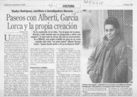 Paseos con Alberti, García Lorca y la propia creación  [artículo] Ximena Poo.