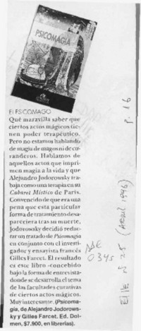 El Psicomago  [artículo].