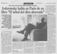 Jodorowsky habla en París de su libro "El árbol del dios ahorcado"