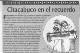 Chacabuco en el recuerdo  [artículo] Antonio J. Salgado.