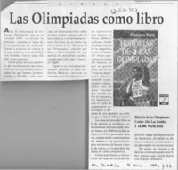 Las Olimpiadas como libro