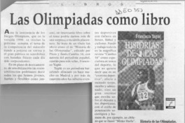 Las Olimpiadas como libro